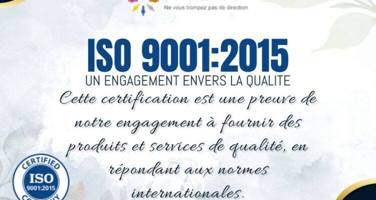 Certification ISO 9001 V:2015