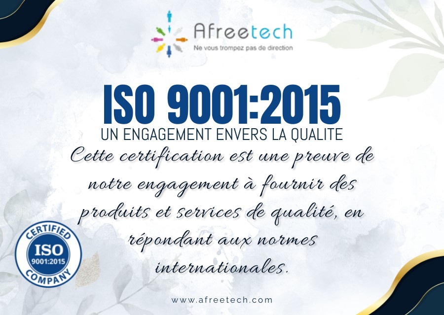 Certification ISO 9001 V:2015